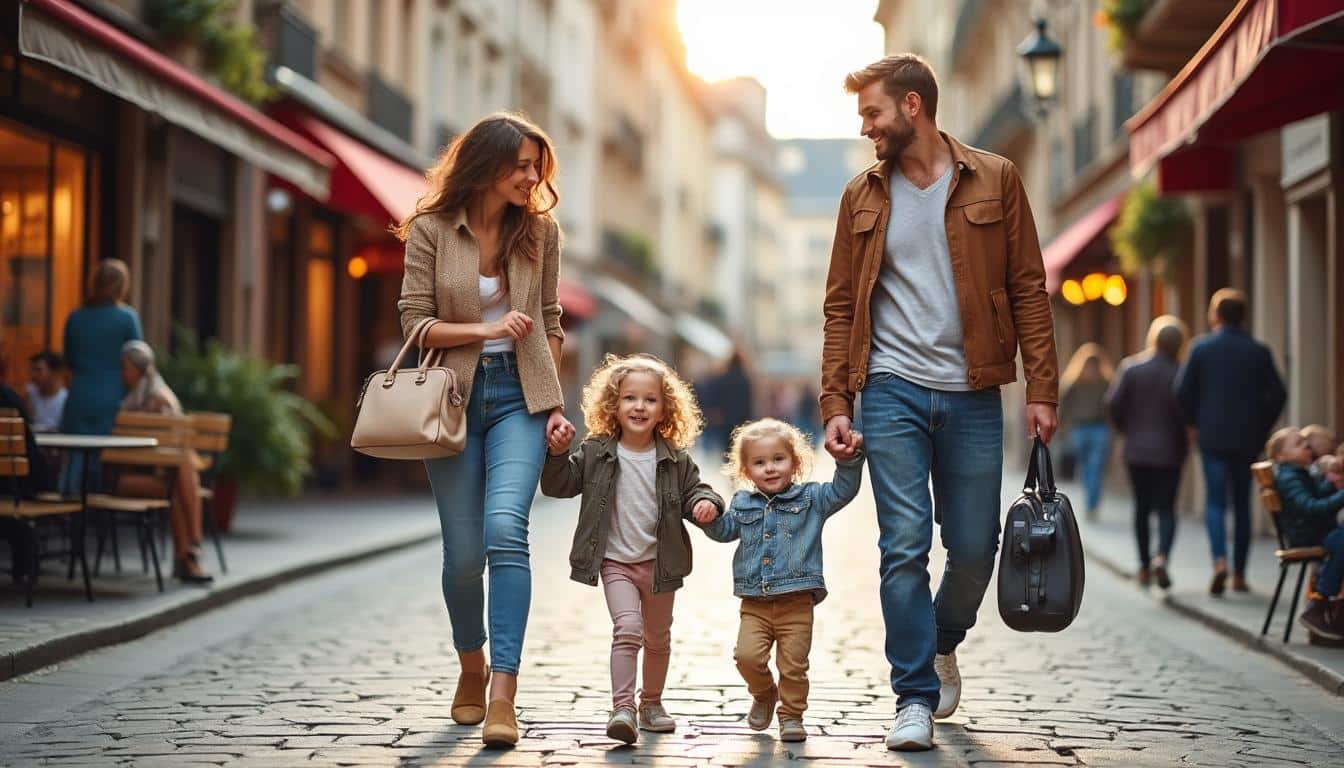Illustration: Astuces pratiques pour voyager sereinement avec des enfants en ville