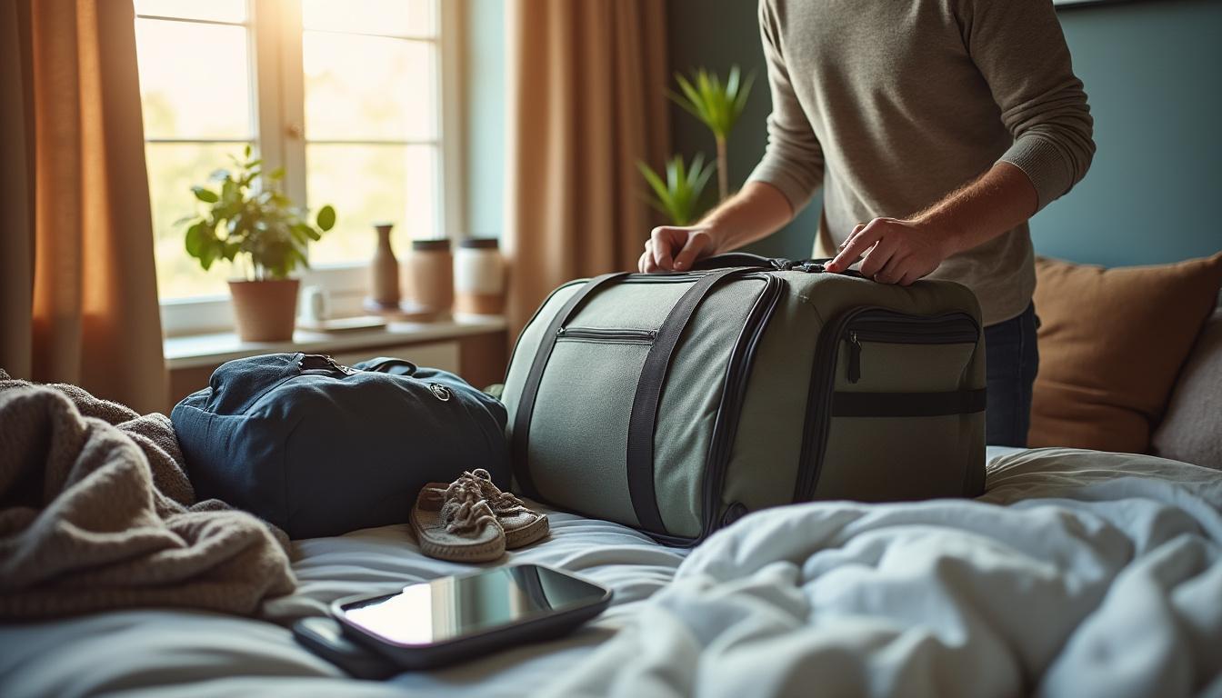 Illustration: Choisir une valise ou un sac adapté pour limiter le poids des bagages