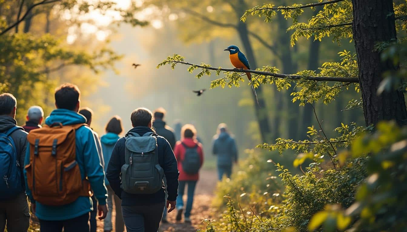 Illustration: Définition et bienfaits de la randonnée pour observer les oiseaux