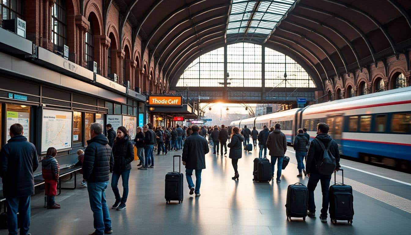 Illustration: Présentation de la gare de Toulouse-Matabiau et de ses services pour les destinations en train au départ de Toulouse